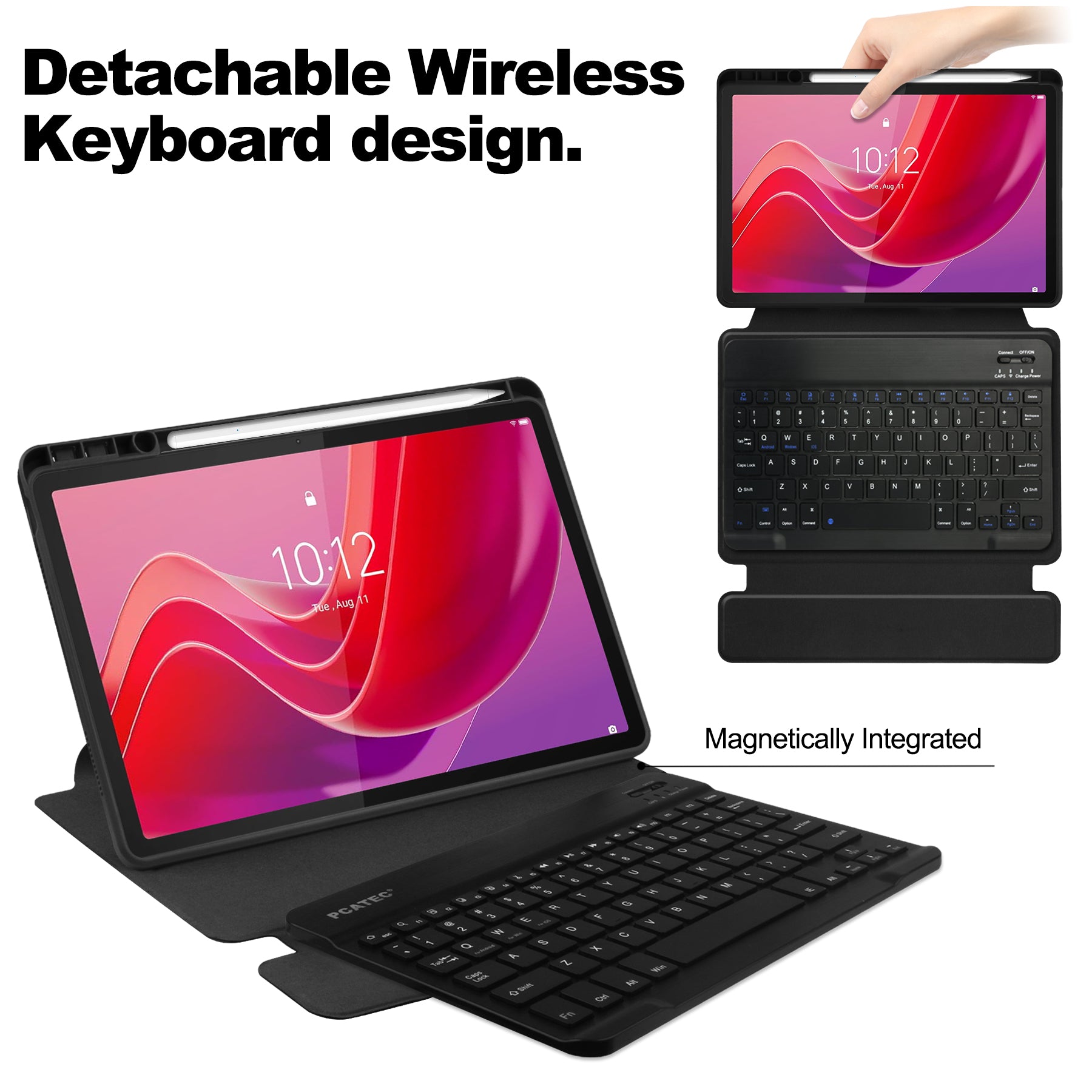 For Lenovo Tab M11 / Xiaoxin Pad 11 2024 Case PU+Acrylic Tablet Stand Cover with Bluetooth Keyboard For Lenovo Tab M11 / Xiaoxin Pad 11 2024 Case PU+Acrylic Tablet Stand Cover with Bluetooth Keyboard